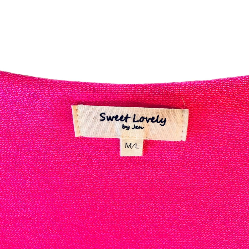 Sz M / L Hot Pink Sweater Tunic - Picture 2 of 5